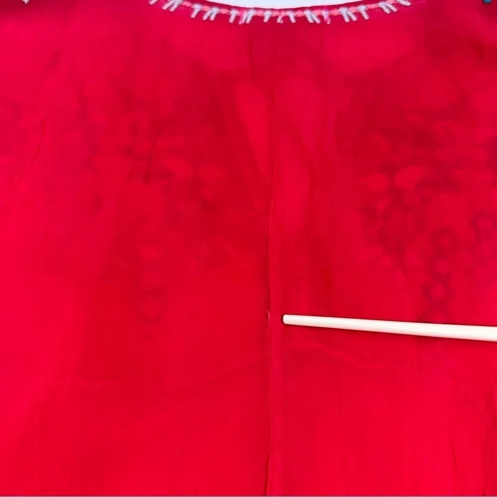 Johnny Was Vanessa Red Embroidered Top - Picture 9 of 15